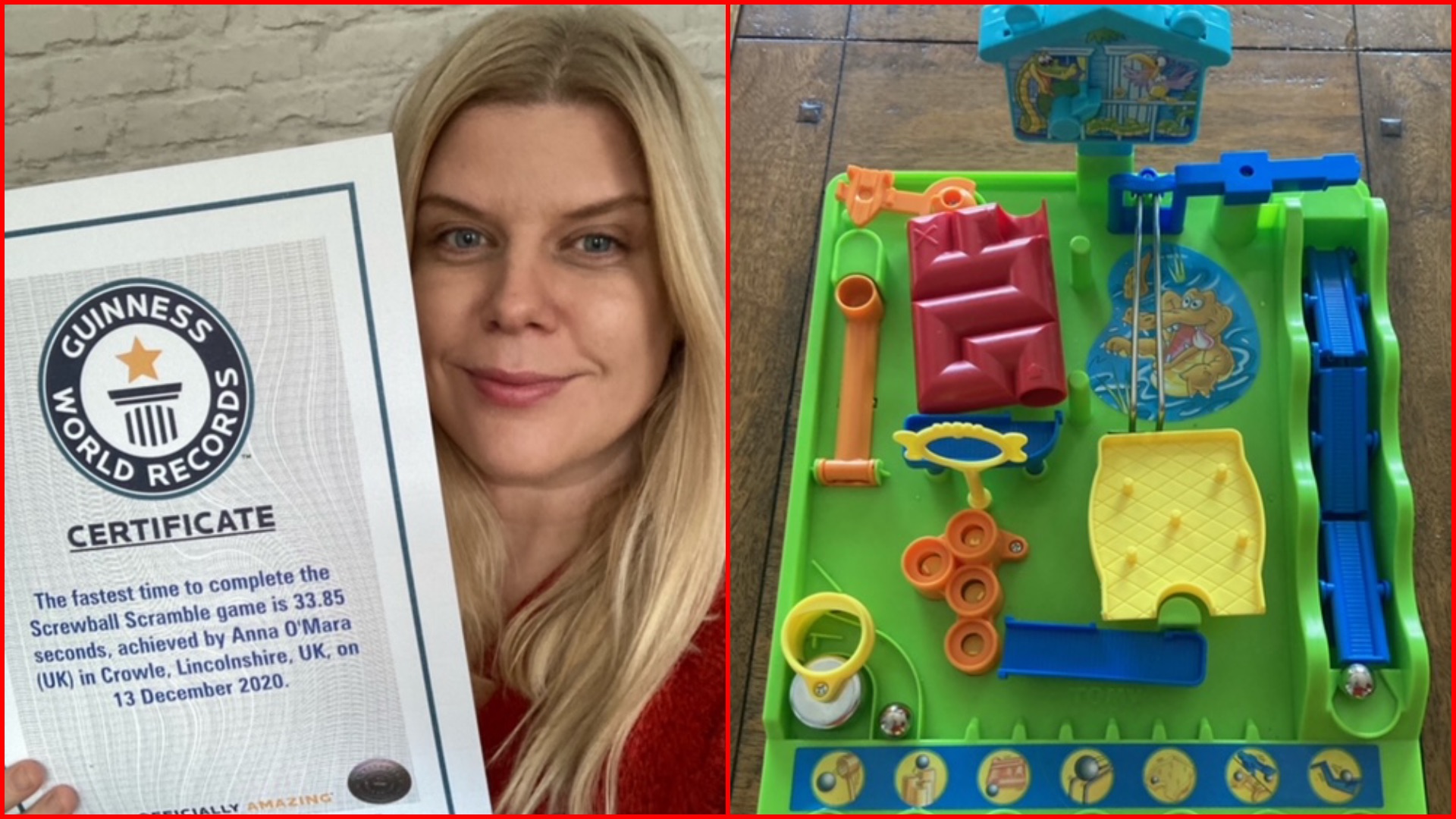 Lincolnshire woman breaks world record on Screwball Scramble game