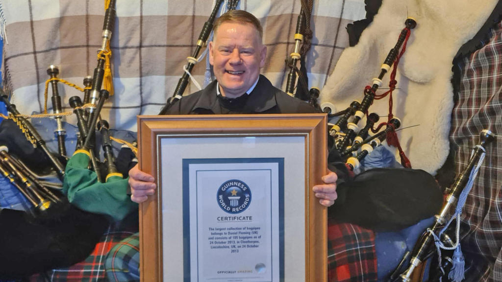 Meet the police officer with a world record collection of bagpipes