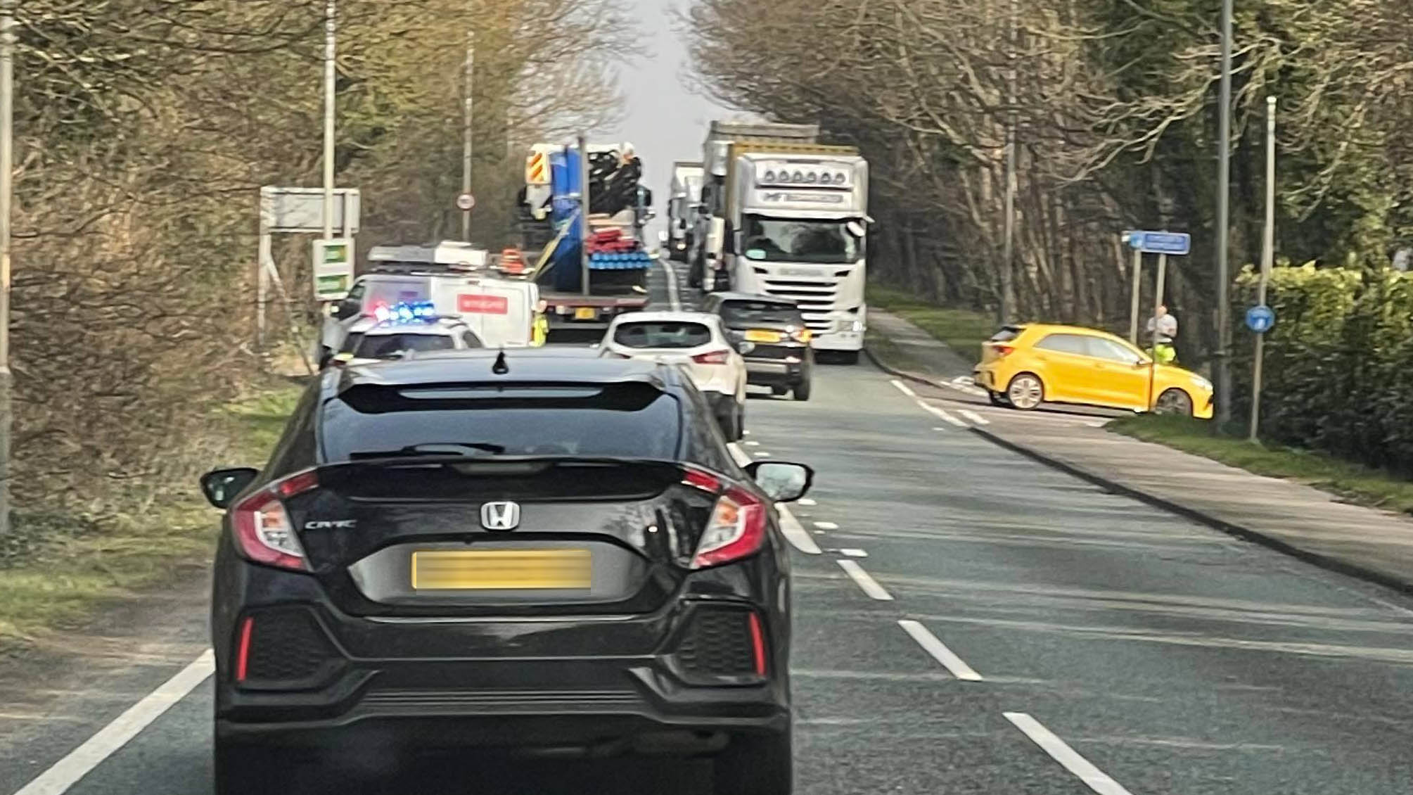 Heavy traffic after A15 crash north of Lincoln