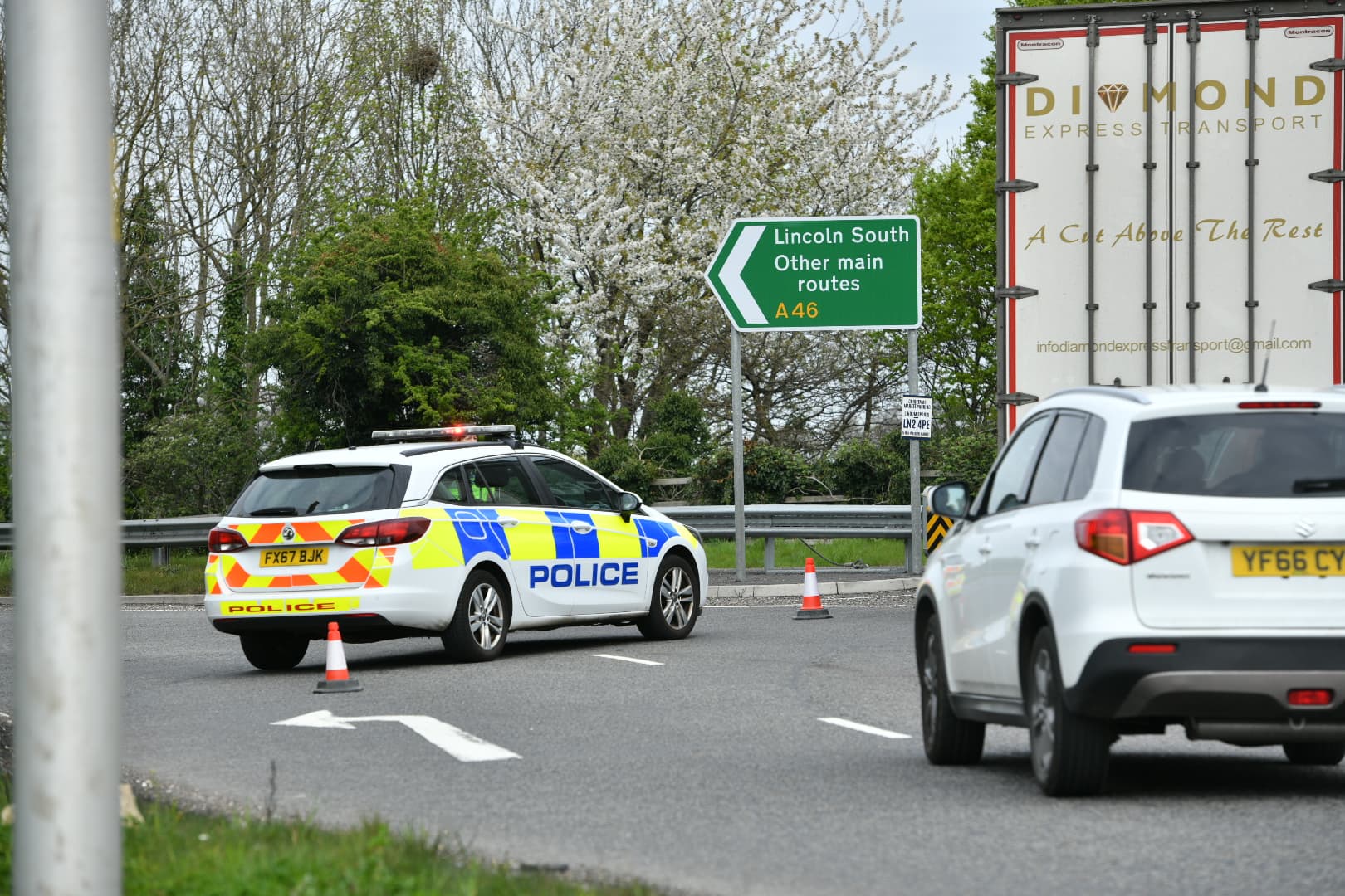 A46 closed in both directions due to police incident