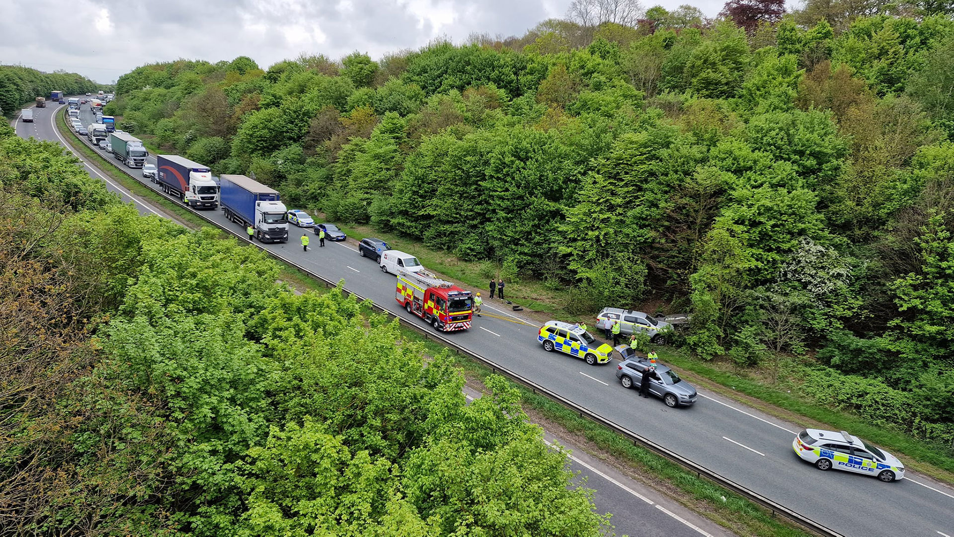 Delays on A46 as police close off road due to crash