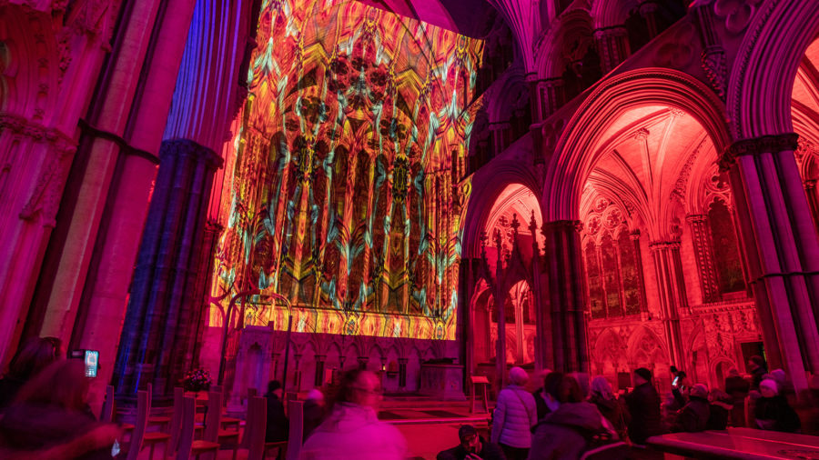 Luxmuralis light show stuns crowds at Lincoln Cathedral