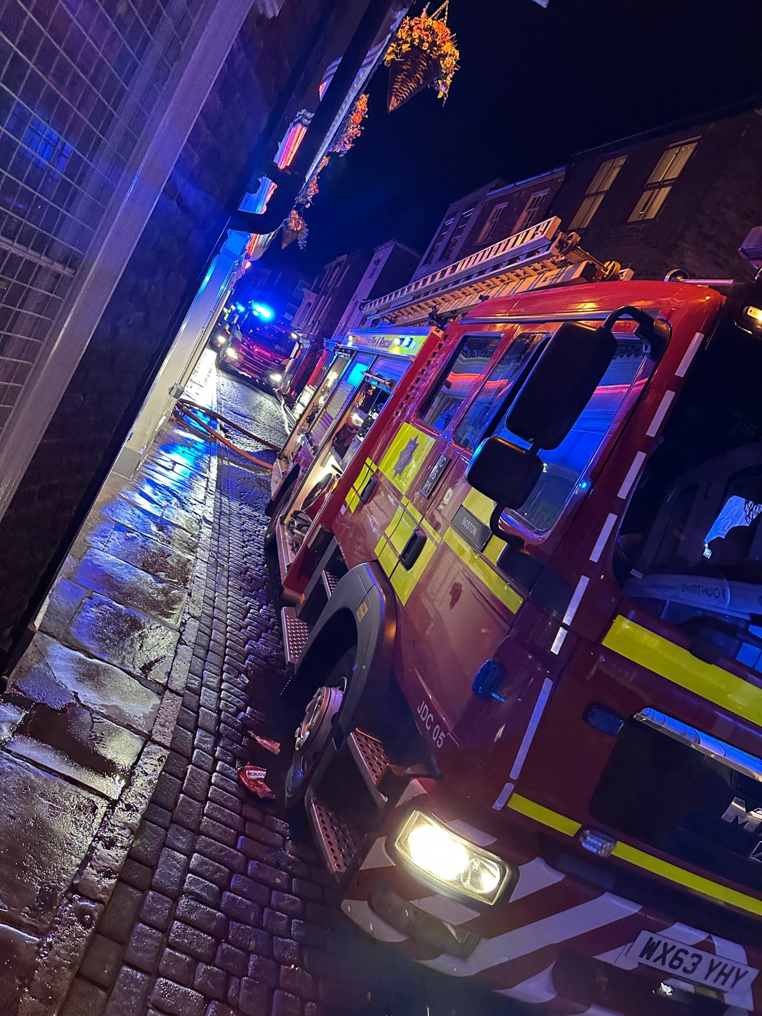 Suspected arson attack after bins set alight near Boston hotel