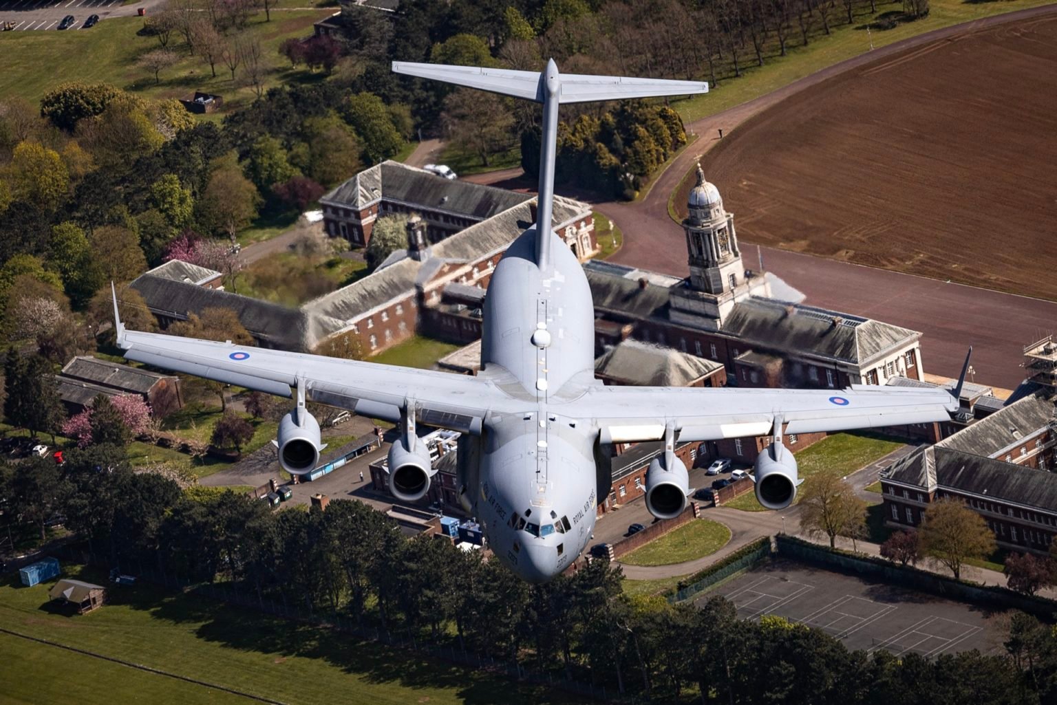 Rehearsal for Coronation flypast over RAF Cranwell