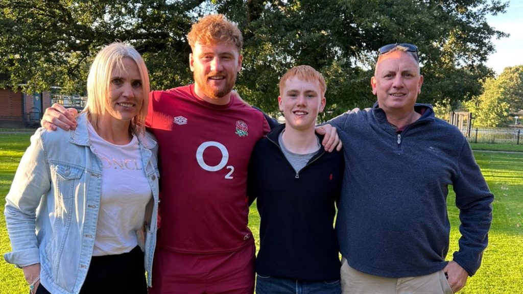 Lincolnshire Pride Ollie Chessum Named In England S Rugby World Cup Squad   Ollie Chessum With Family After World Cup Call 1024x576 